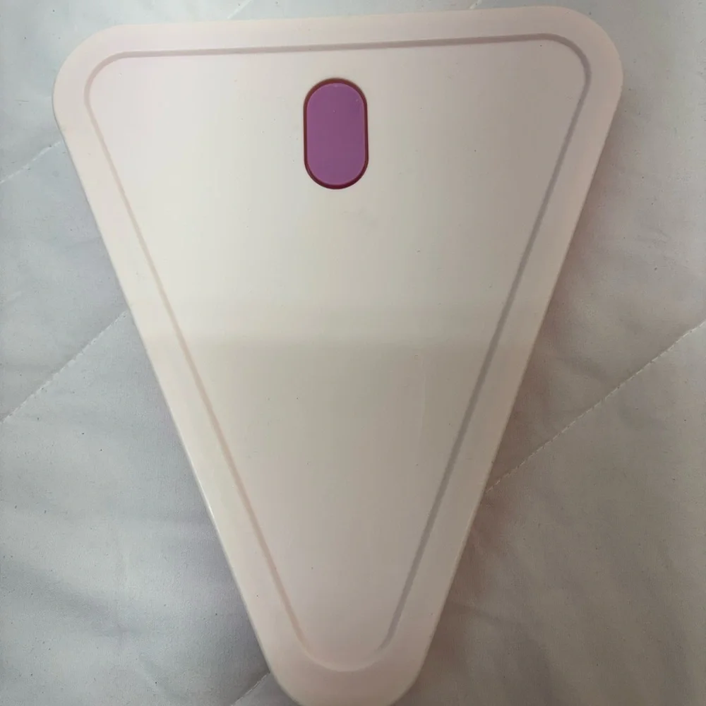 NWOT Triangular light pink and pink pizza storage Tupperware container